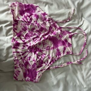 Zara Pink Tie-Dye Halter Top